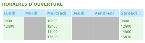 Horaire dechetterie